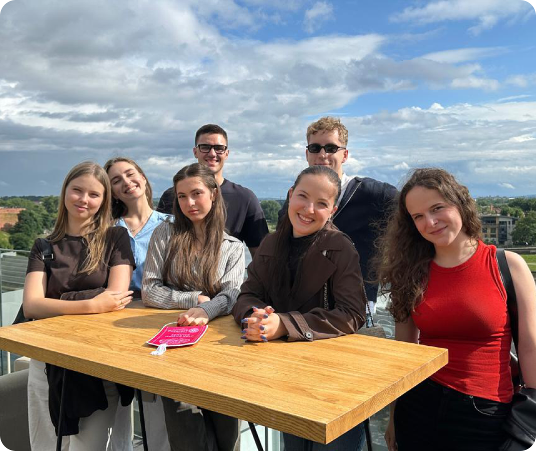 Rotaract Kraków members together